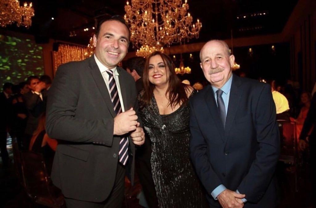 O trio do "Balanço Geral - São Paulo" marca presença no casamento: Reinaldo Gottino, Fabíola Reipert e Renato Lombardi - Roberto Tamer