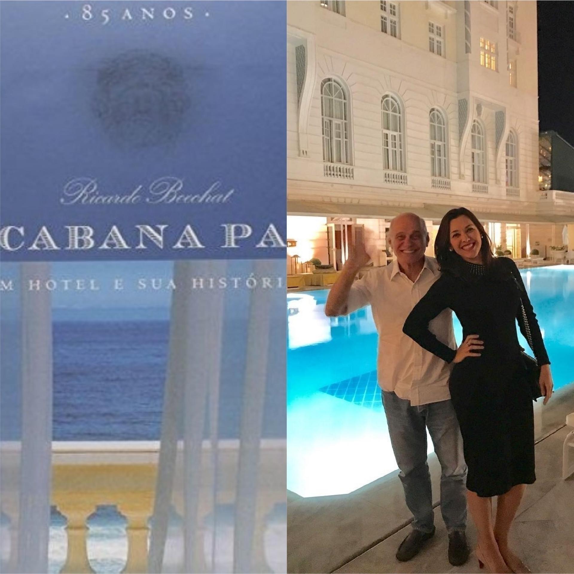 Em 1998, Ricardo Boechat lançou o livro "Copacabana Palace - Um hotel e sua história", sobre o icônico hotel carioca, onde o jornalista trabalhou aos 17 anos como assessor de imprensa. Em 2005 ele se casou no hotel com Veruska - Montagem/UOL