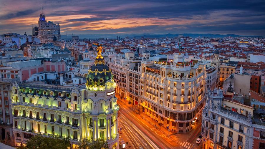 Vista da cidade de Madri, na Espanha - RudyBalasko/Getty Images/iStockphoto
