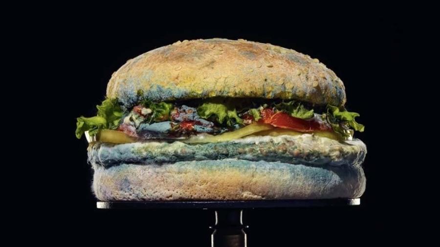 Vídeo da Burger King mostra como fica o sanduíche Whopper após 34 dias - Reprodução