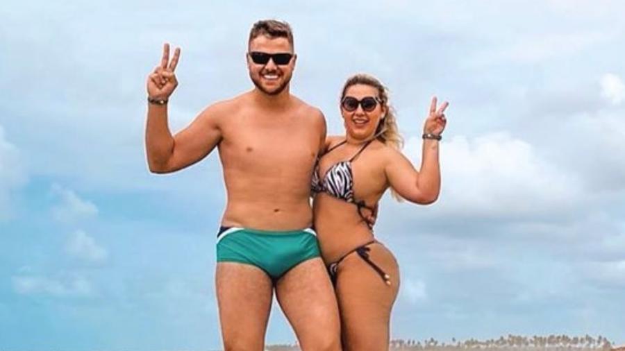 A foto de Zé Neto ao lado da mulher, Natália Toscano, viralizou nas redes sociais - Instagram