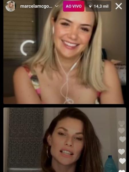 Marcela Mc Gowan e Dayane Mello fizeram uma live no Instagram - Reprodução