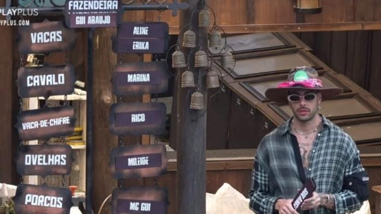 A Fazenda 2021: Gui Araujo delega funções - Reprodução/PlayPlus - Reprodução/PlayPlus