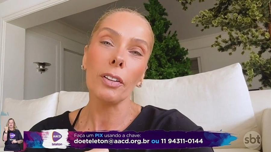Adriane Galisteu enviou vídeo ao Teleton 2023 após morte de sogra