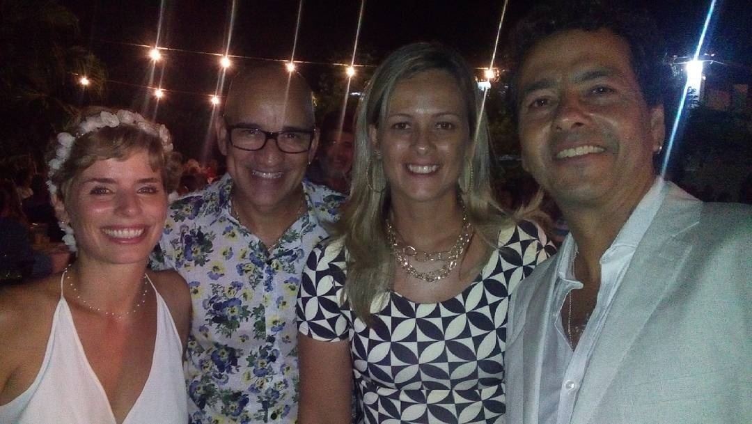 Gabriela Gastal, o cantor Netinho, o Vaqueiro Cantador, a produtora Luciana Torres e Marcos Palmeira - Reprodução/Instagram/lucianalpproducoesoficial