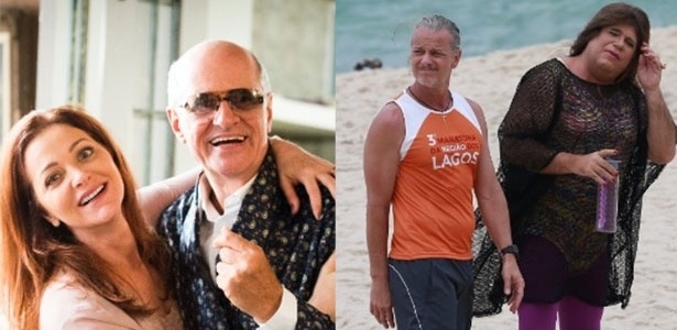 Parte da família de Feliciano: Dalila, Vavá e Breno. "Ouvimos que o núcleo é engraçado e que tem um pé muito forte na realidade do povo brasileiro", diz Marcos Caruso - Divulgação/TV Globo - Divulgação/TV Globo