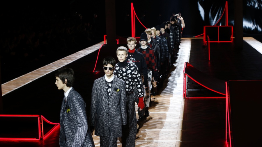 Desfile da coleção masculina da Dior na Semana de Moda de Paris - AFP
