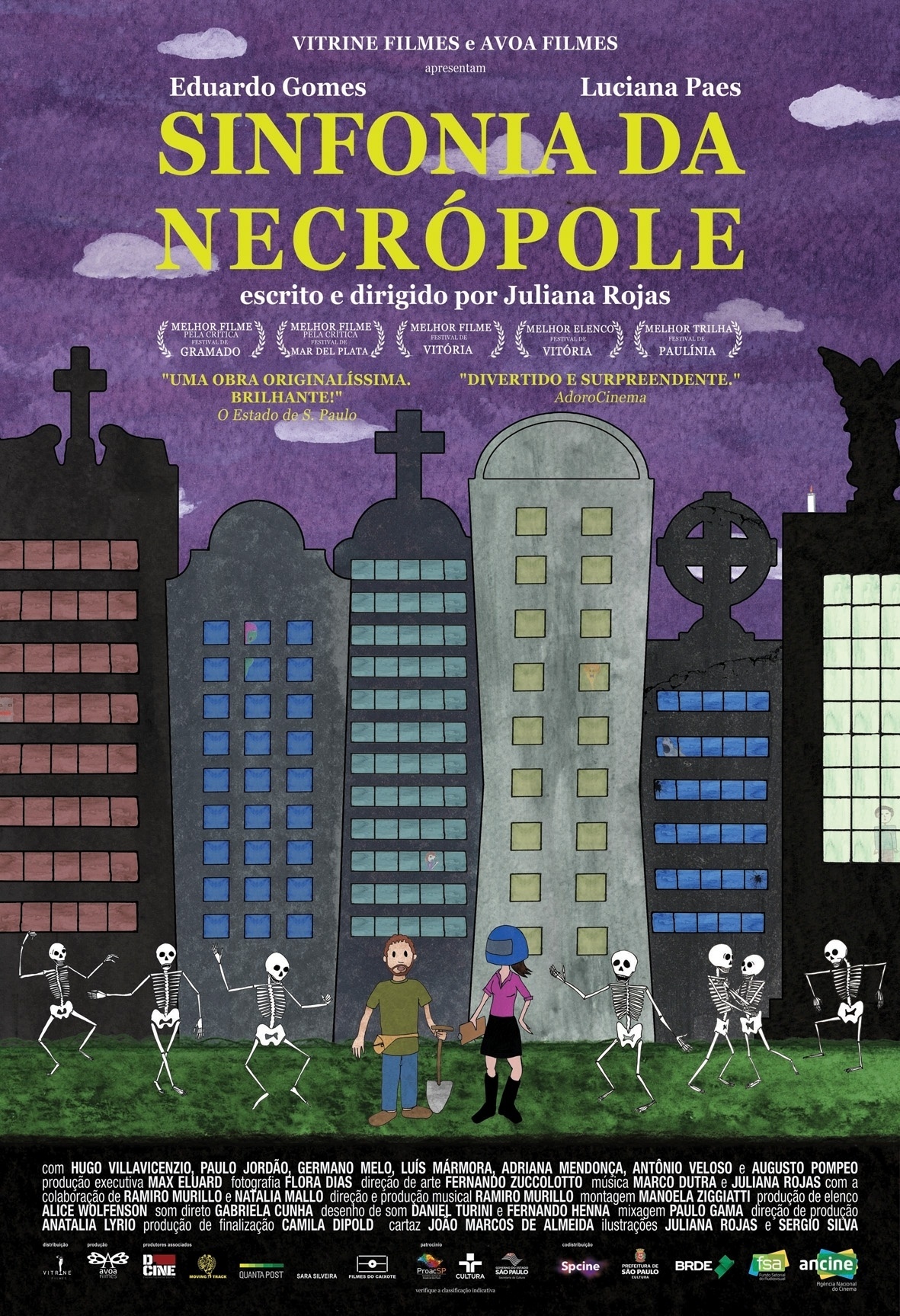 Pôster do filme "Sinfonia da Necrópole" - Divulgação