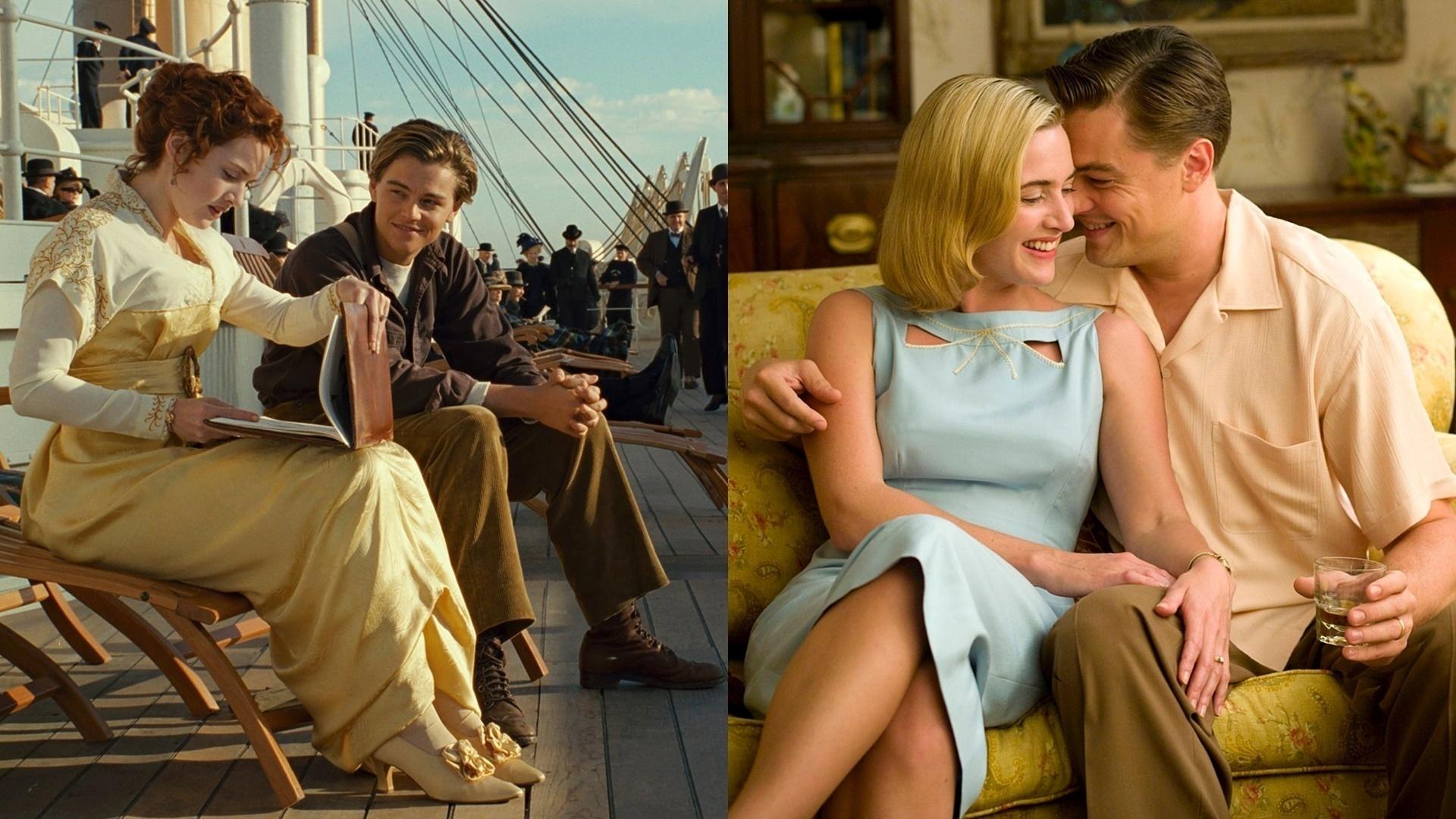 Cena dos filmes "Titanic" (1997), de James Cameron e "Foi Apenas um Sonho" (2008), de Sam Mendes - Reprodução/Montagem