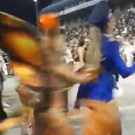 Tati Minerato e Renatta Teruel brigam no sambódromo em São Paulo - Reprodução/Twitter