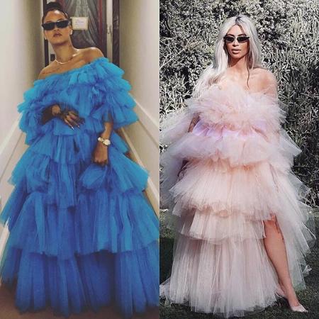 O tule tá com tudo: Rihanna e Kim Kardashian são prova - Reprodução/Instagram