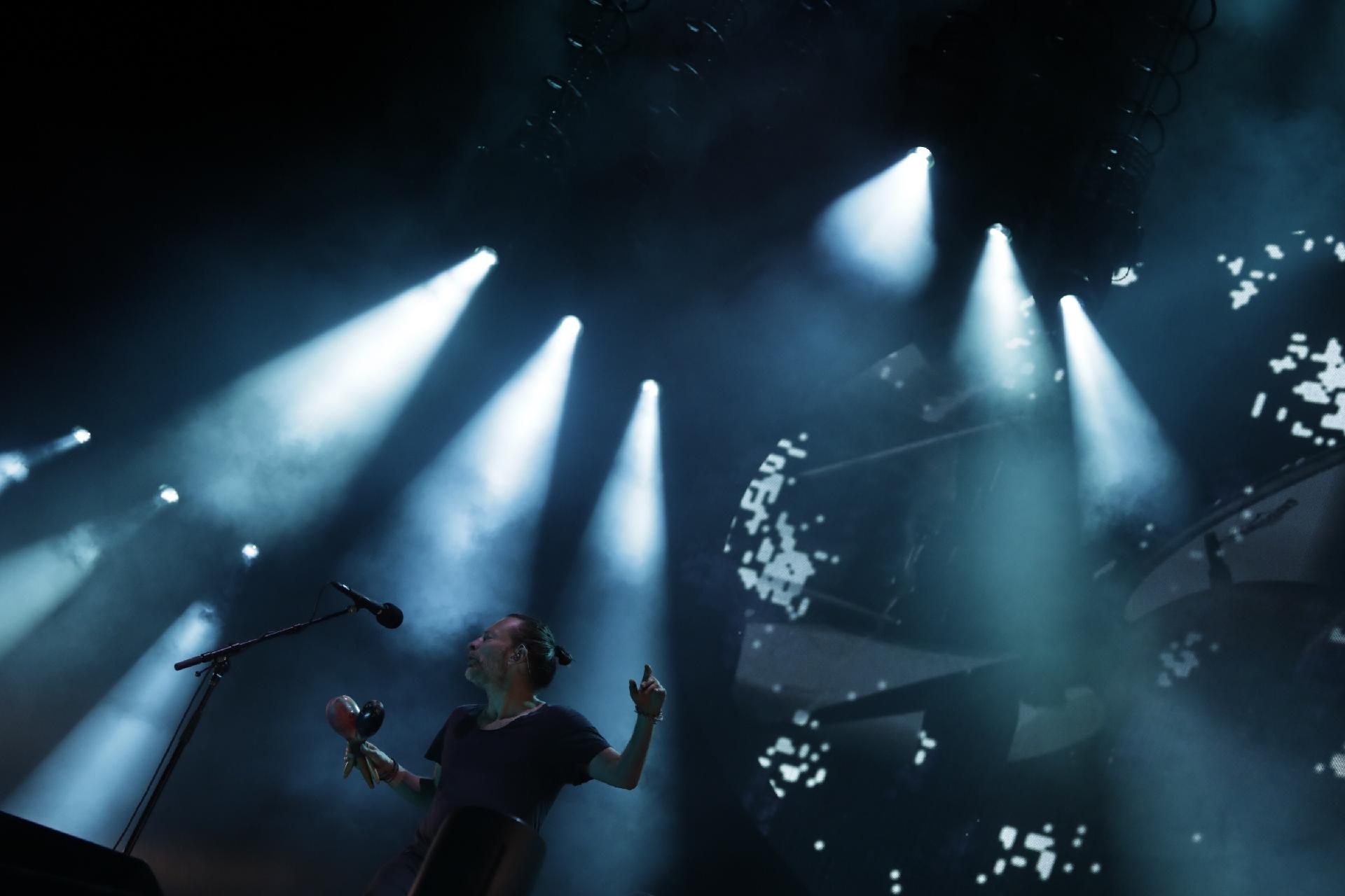 A banda britânica Radiohead se apresenta no Soundhearts Festival, no Allianz Parque, em São Paulo - Simon Plestenjak/UOL