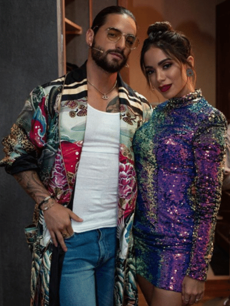 Maluma e Anitta na versão mexicana do "The Voice" - Reprodução/Instagram/foxmuller29
