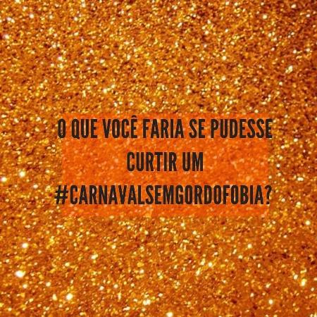 Campanha prega respeito à diversidade de corpos no Carnaval - Reprodução/Instagram