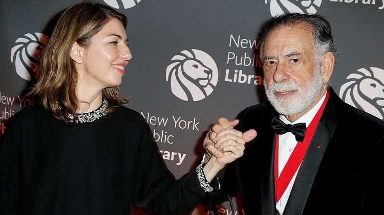 05.11.2018 - Sofia Coppola (à esq.) com o pai, Francis Ford Coppola, em evento em Nova York (EUA) - Dominik Bindl/Getty Images - Dominik Bindl/Getty Images