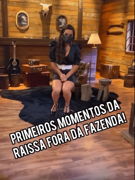 A Fazenda 2020: Raissa Barbosa, eliminada ontem, tem primeiros momentos fora do reality registrados por Marcos Mion - Reprodução/RecordTV