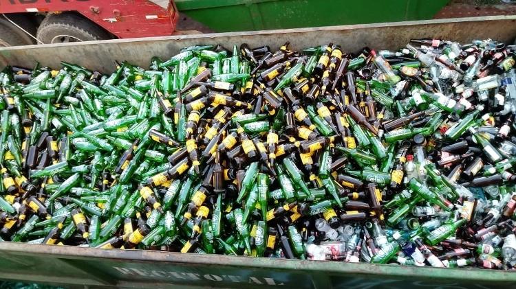 Garrafas de cerveja na logística reversa da Green Mining - Divulgação - Divulgação