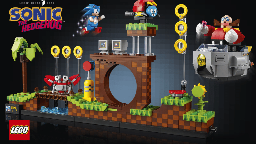 Lego lança primeiro kit do Sonic, baseado na fase Green Hill Zone