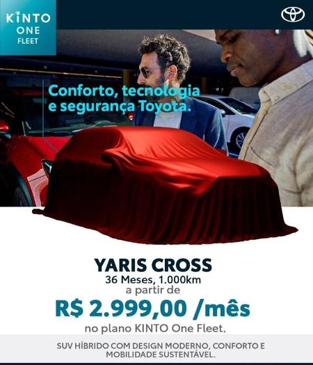 Preço do Yaris Cross no Kinto One Fleet, serviço de assinatura para frotas da Toyota Preço do Yaris Cross no Kinto One Fleet, serviço de assinatura para frotas da Toyota