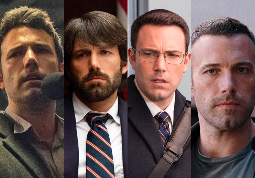 Cenas dos filmes "Garota Exemplar" (2014), de David Fincher, "Argo" (2012), de Ben Affleck, "O Contador" (2016), de Gavin O'Connor e "Atração Perigosa" (2010), de Ben Affleck - Reprodução/Montagem