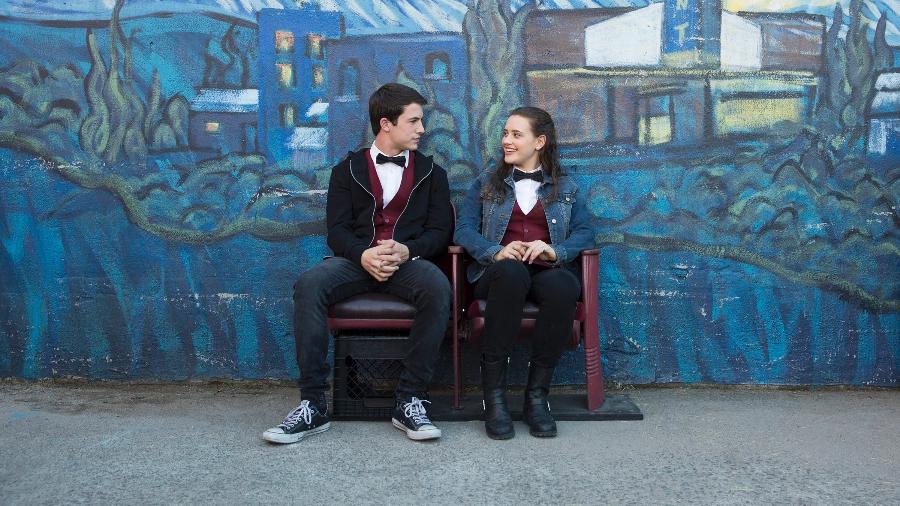 Clay (Dylan Minette) e Hannah (Katherine Langford) em cena de "13 Reasons Why", da Netflix - Divulgação/Netflix