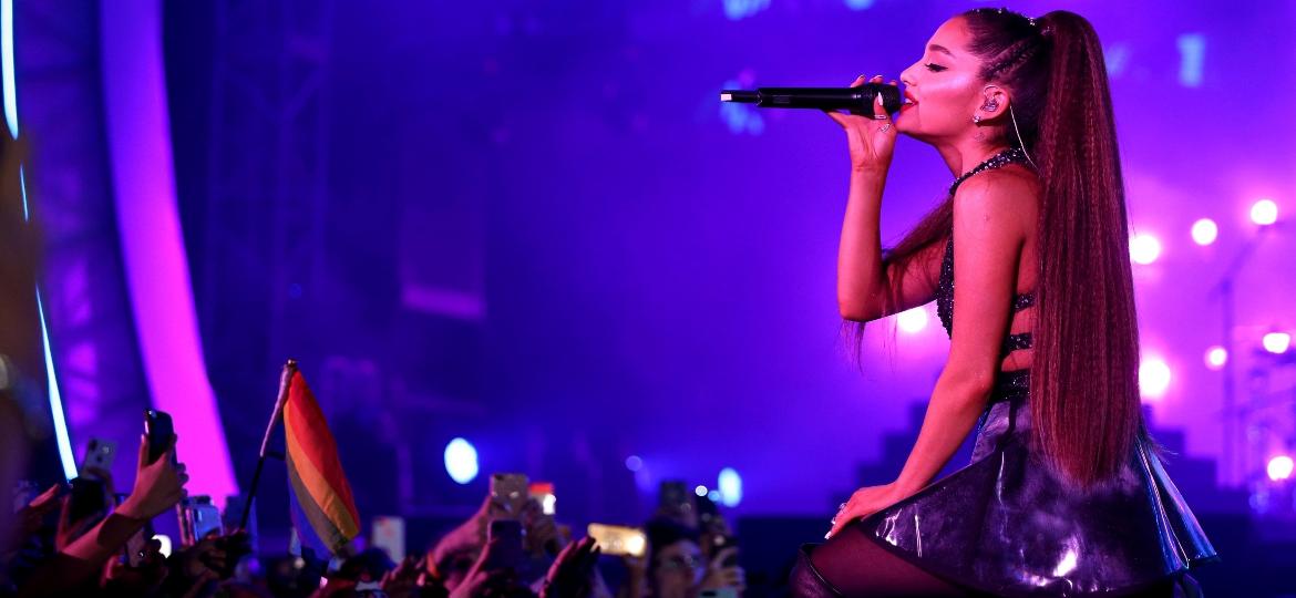 Ariana Grande se apresenta no festival iHeartRadio, em Los Angeles - Rich Polk/Getty Images for iHeartMedia