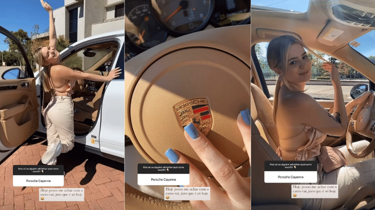 Viih Tube em seu novo Porsche Cayenne - Reprodução/Instagram - Reprodução/Instagram