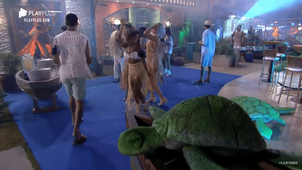 A Fazenda 2021: Peões curtem festa com tema 'fundo do mar' - Reprodução/PlayPlus