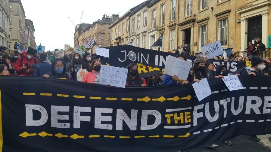 Manifestação de jovens do dia 5 de novembro em Glasgow, na Escócia, durante a COP26 - Pedro Tufic