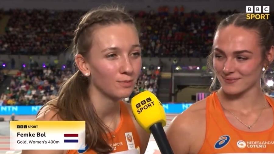 Femke Bol, atleta holandensa, viraliza por voz semelhante a do Mickey Mouse