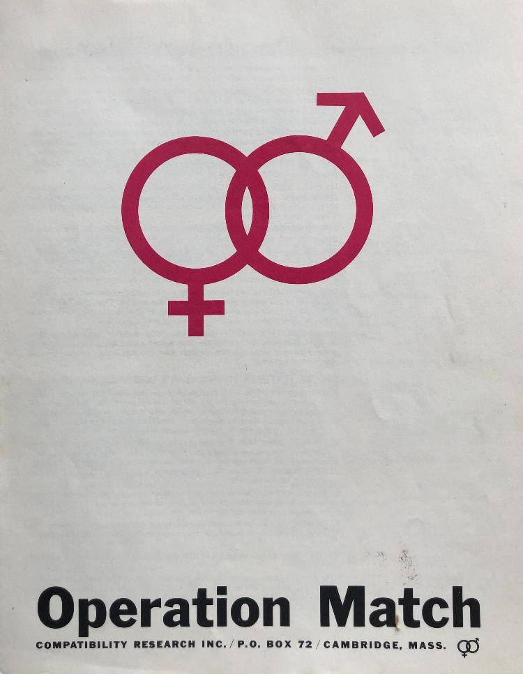 Capa do questionário do Operation Match