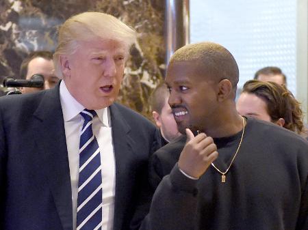 13.dez.2016 - Donald Trump recebe Kanye West em Nova York - AFP