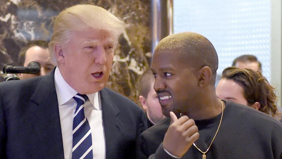13.dez.2016 - Donald Trump recebe Kanye West em Nova York - AFP 