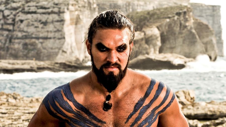O ator Jason Momoa como Khal Drogo em "Game of Thrones" - Reprodução