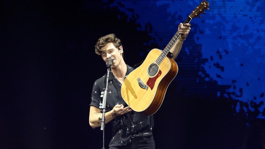 Shawn Mendes dispensou a pirotecnia do maior palco do mundo e apostou na voz e seu talento com instrumentos musicais - Manuela Scarpa/Brazil News