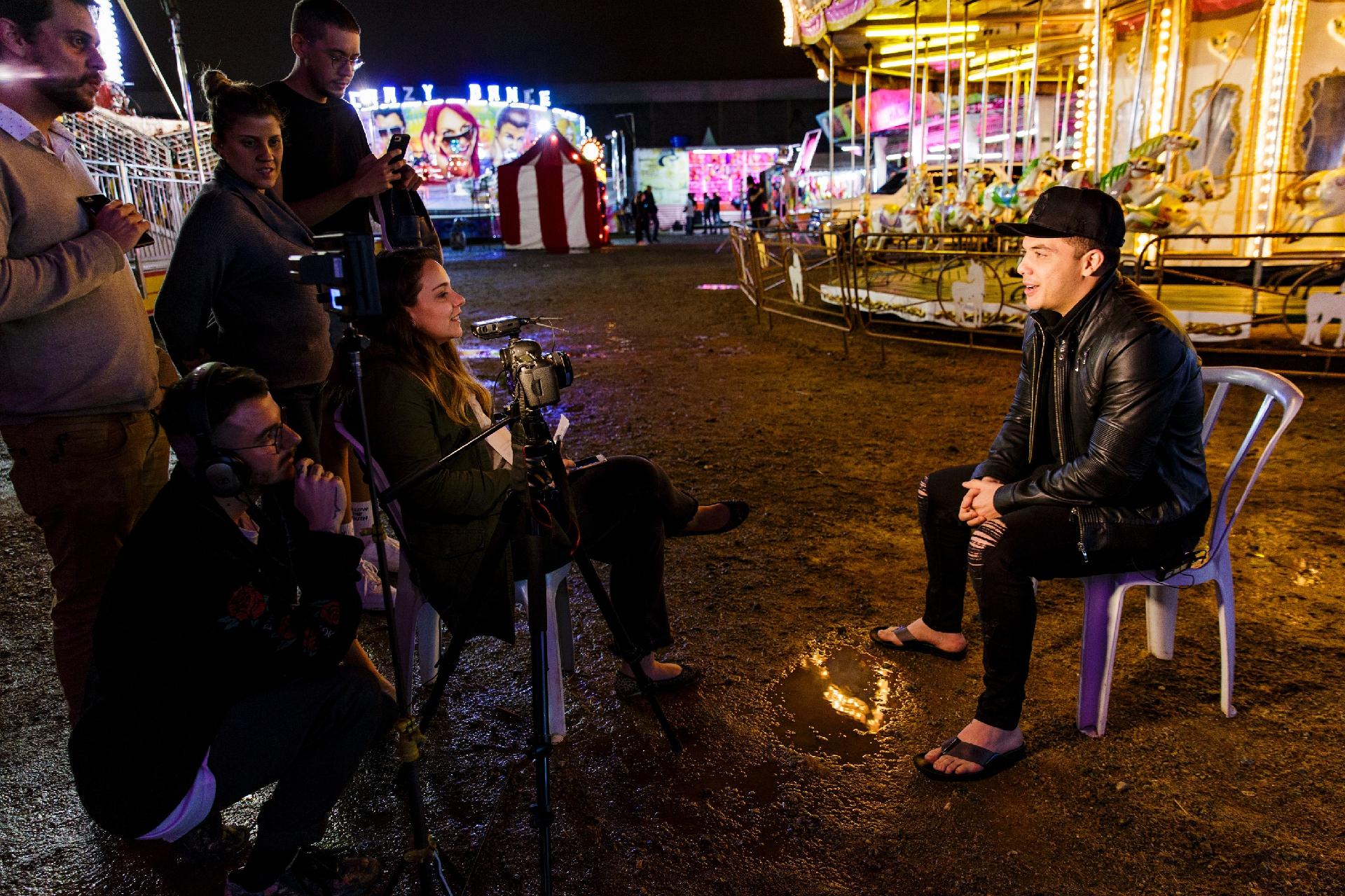 Wesley Safadão concede entrevista ao UOL nos bastidores de gravação do clipe de "Sortudo" - Mariana Pekin/UOL