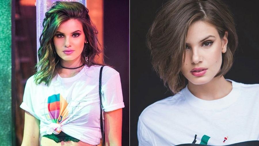 Camila Queiroz antes e depois de mudar visual - Reprodução/Instagram