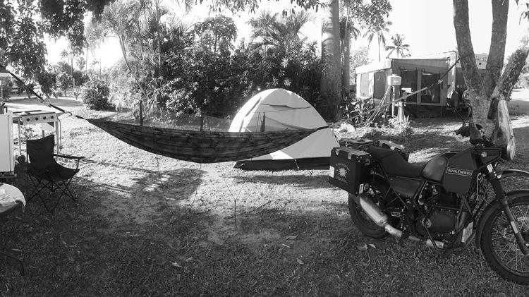 Acampamento em que Toco Lenzi está se hospedando na cidade de Darwin, na Austrália - Arquivo Pessoal