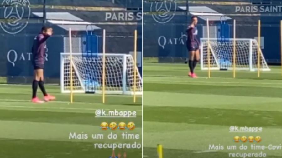 Neymar mostra Mbappé de volta aos treinos do PSG - Reprodução/Instagram
