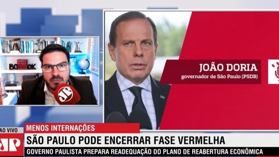 Comentarista Rodrigo Constantino discutiu com João Doria (PSDB) na rádio Jovem Pan - Reprodução/YouTube