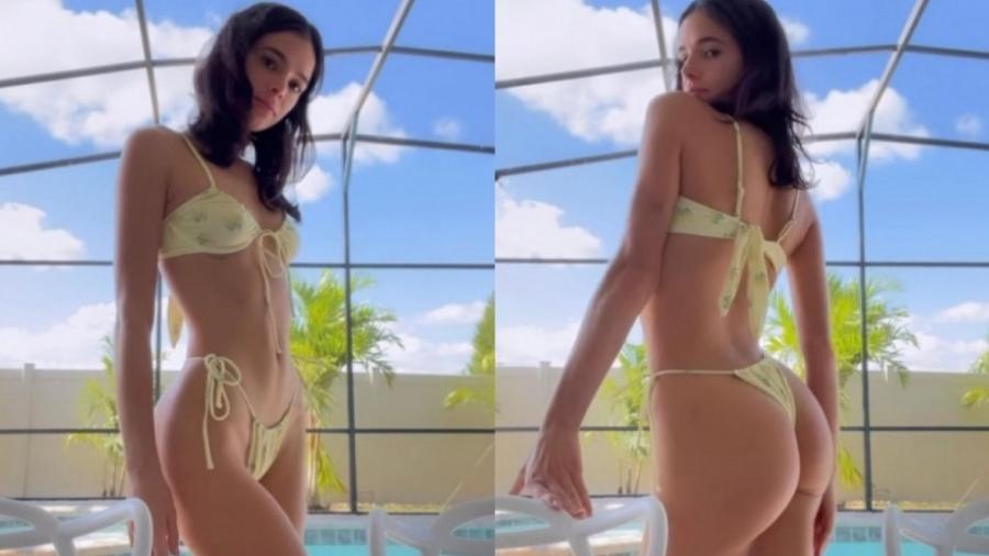 Bruna Marquezine mostra frente e verso do corpo em biquíni de lacinho - Reprodução/Instagram