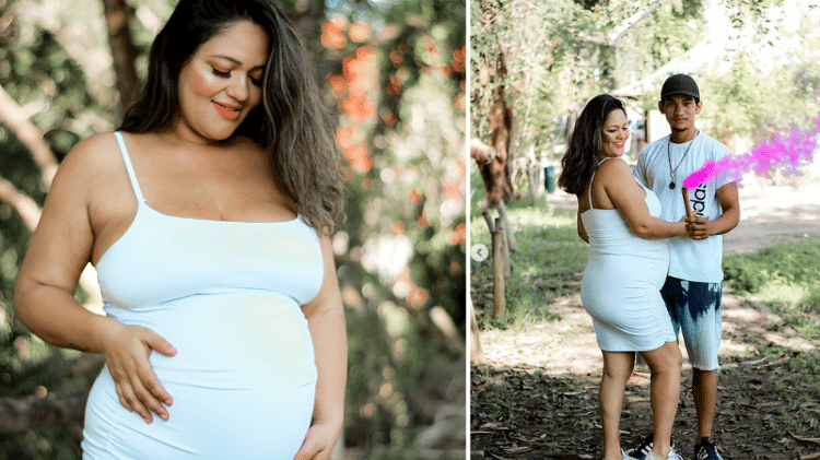 Jéssica grávida da terceira filha - Arquivo pessoal - Arquivo pessoal