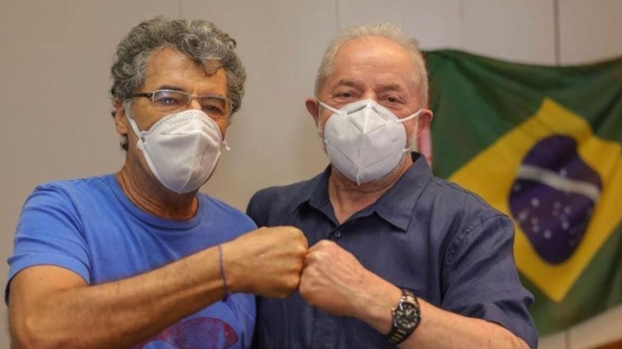 Paulo Betti e Lula durante encontro do político com artistas em 2022 - Ricardo Stuckert