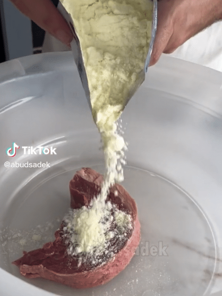 Picanha com leite em pó, viralizou no TikTok e foi atacada no Twitter - TikTok/Reprodução