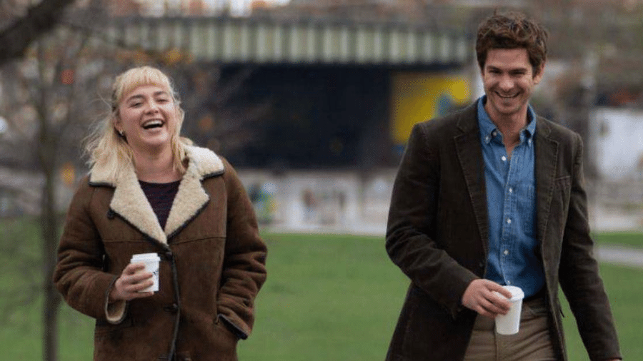 Florence Pugh e Andrew Garfield no filme "Todo Tempo que Temos" - Imagem Filmes/Divulgação