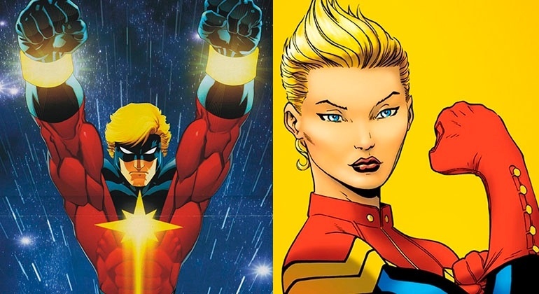 Versão feminina de "Capitão Marvel" - Montagem