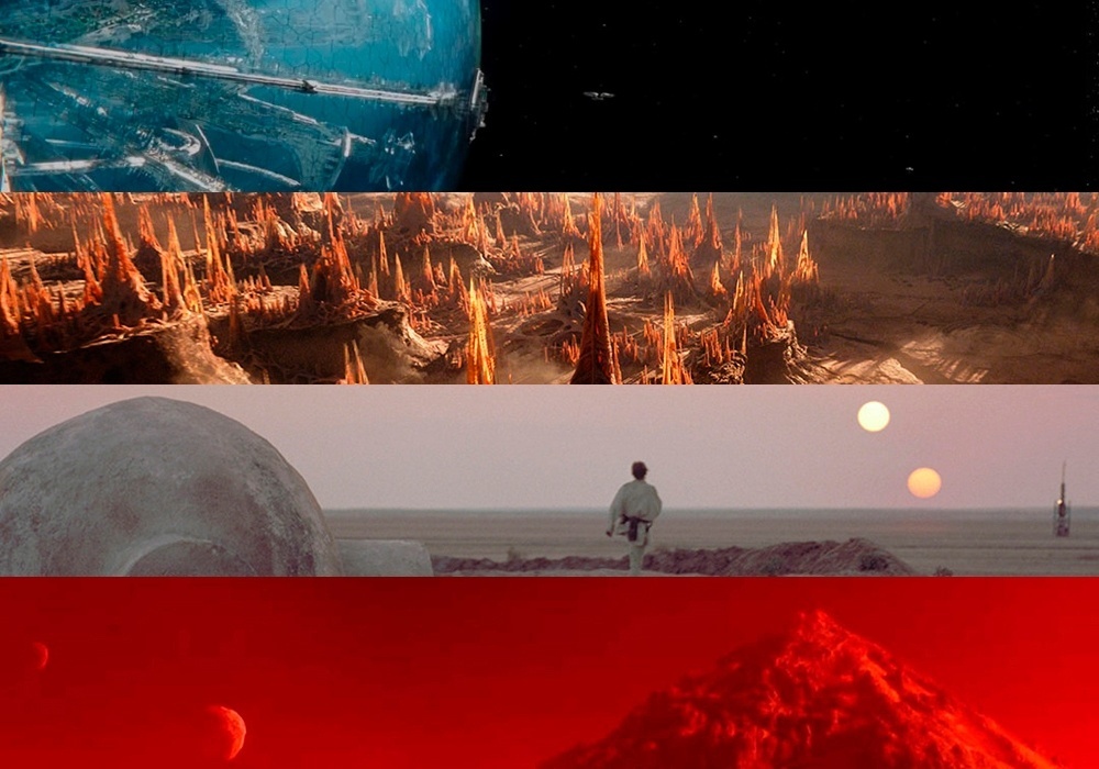 Cenas dos filmes "Star Trek: Sem Fronteiras" (2016), "Ender's Game - O Jogo do Exterminador" (2013), "Star Wars" (1977) e  "O Vingador do Futuro" (1990) - Montagem/Reprodução