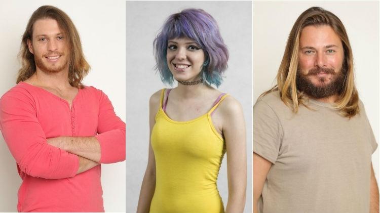 Seleção de "A Casa" tem perfis diversos; na foto, Cezar (agricultor), Gabriele (cosplayer) e Ti Borga (pescador) - Divulgação/RecordTV - Divulgação/RecordTV