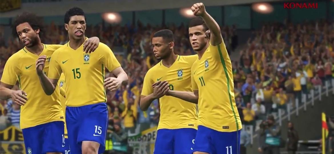 Brasil no PES 2018 - Reprodução