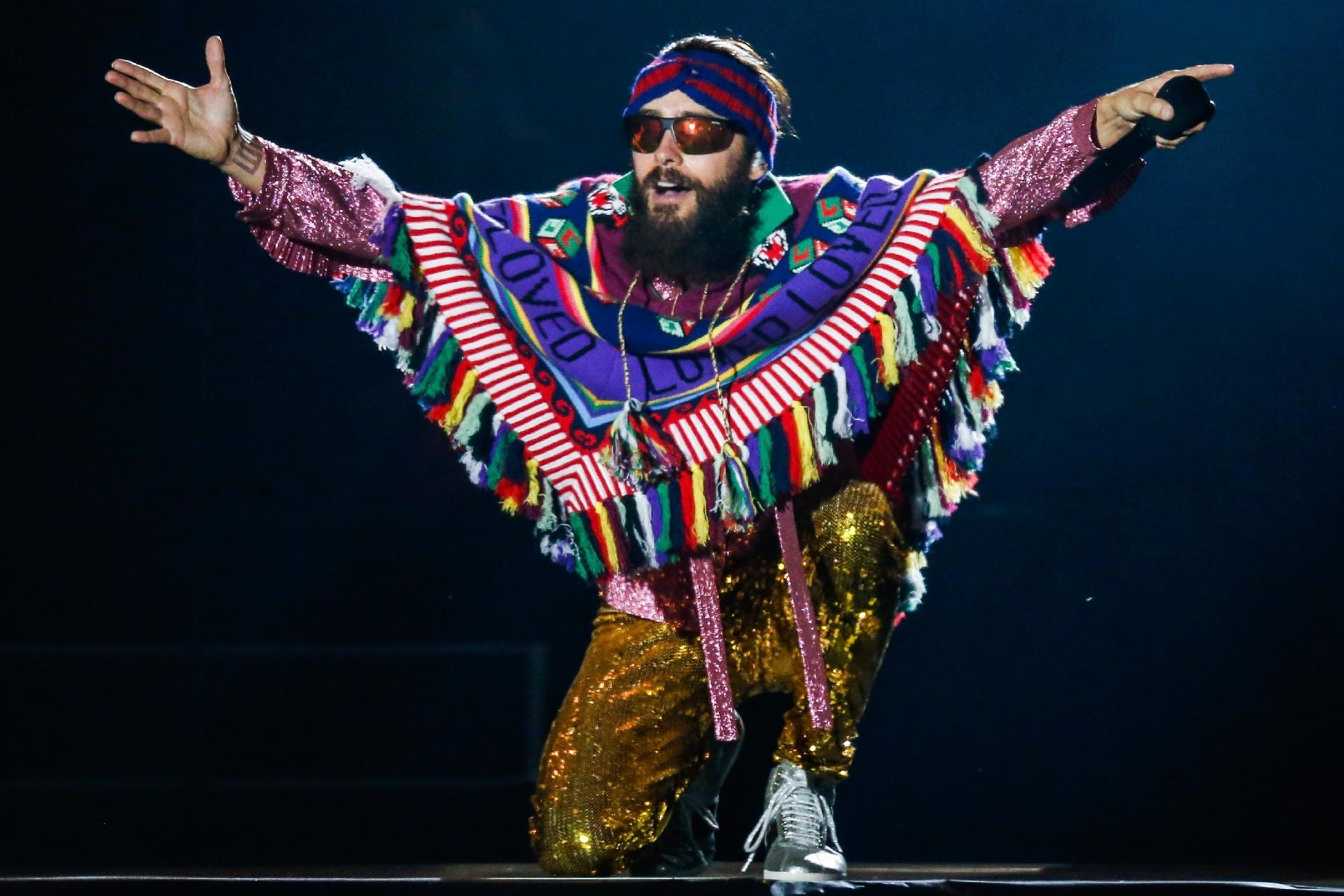 O que Jared sabe fazer bem é festa, e os californianos do 30 Seconds entregaram uma à altura do festival - Marco Antonio Teixeira/UOL